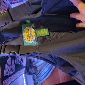 Cabela's bibs, XL, black.